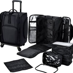 Stagiant Rolling Makeup Case Professional Travel Makeup Organizer Makeup